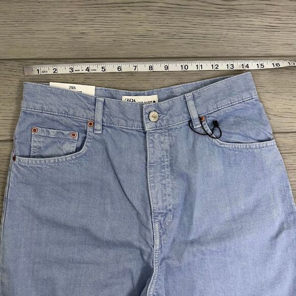 Zara Women's Size 6 The Trute Cotton Loose Fit Flare Wide Leg Denim NEW Jeans - Picture 13 of 17